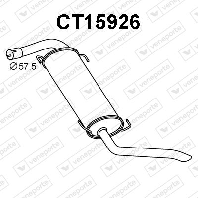 CT15926 VENEPORTE Глушитель выхлопных газов конечный