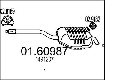 0160987 MTS Глушитель выхлопных газов конечный