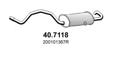 407118 ASSO Глушитель выхлопных газов конечный