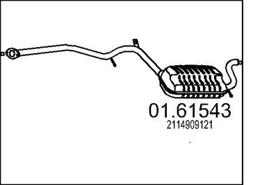 0161543 MTS Глушитель выхлопных газов конечный
