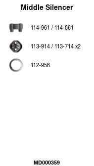 MD000359 FA1 Средний глушитель выхлопных газов