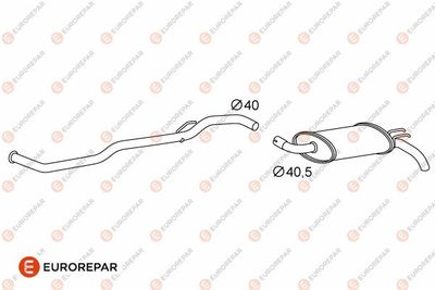 1609228080 EUROREPAR Глушитель выхлопных газов конечный
