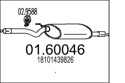 0160046 MTS Глушитель выхлопных газов конечный