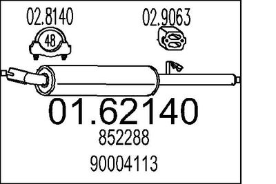 0162140 MTS Глушитель выхлопных газов конечный