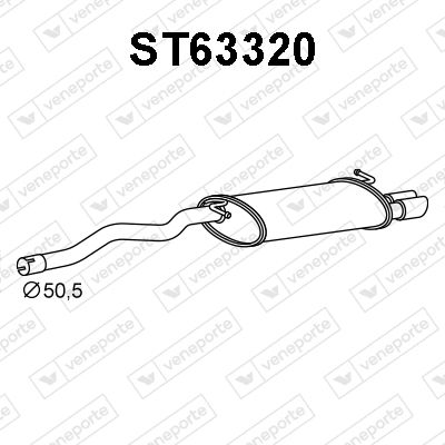 ST63320 VENEPORTE Глушитель выхлопных газов конечный