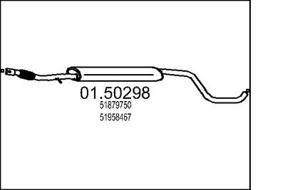 0150298 MTS Средний глушитель выхлопных газов