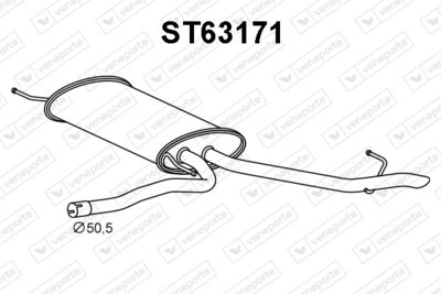 ST63171 VENEPORTE Глушитель выхлопных газов конечный