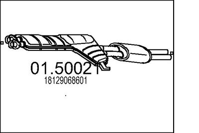 0150021 MTS Средний глушитель выхлопных газов