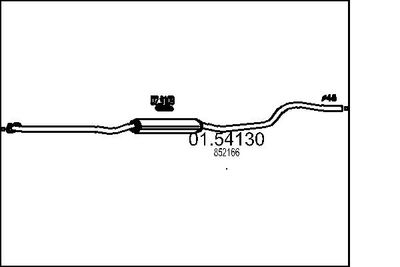 0154130 MTS Средний глушитель выхлопных газов