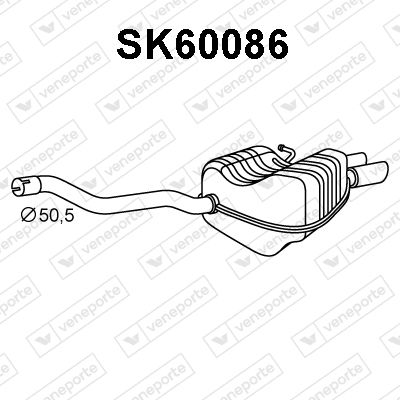 SK60086 VENEPORTE Глушитель выхлопных газов конечный