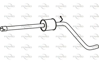 P57055 FENNO Средний глушитель выхлопных газов
