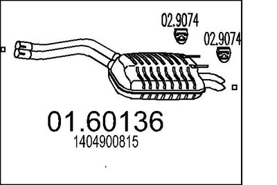 0160136 MTS Глушитель выхлопных газов конечный