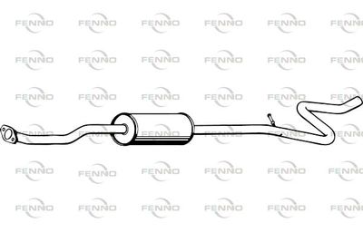 P4600 FENNO Средний глушитель выхлопных газов