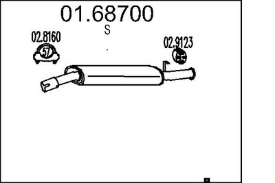0168700 MTS Глушитель выхлопных газов конечный
