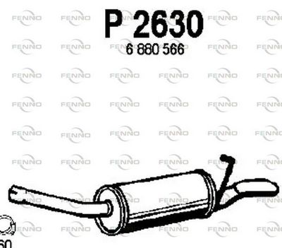 P2630 FENNO Глушитель выхлопных газов конечный