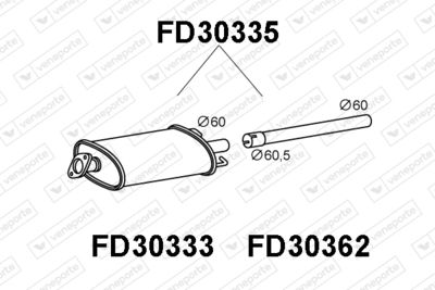 FD30335 VENEPORTE Глушитель выхлопных газов конечный