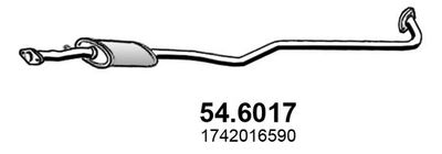 546017 ASSO Средний глушитель выхлопных газов