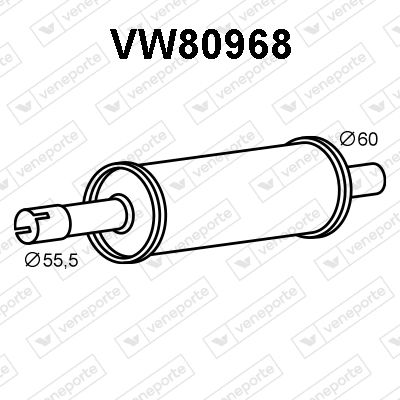 VW80968 VENEPORTE Предглушитель выхлопных газов