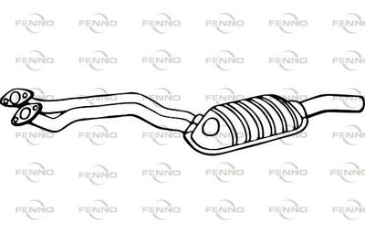 P14006 FENNO Средний глушитель выхлопных газов