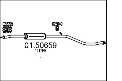 0150659 MTS Средний глушитель выхлопных газов