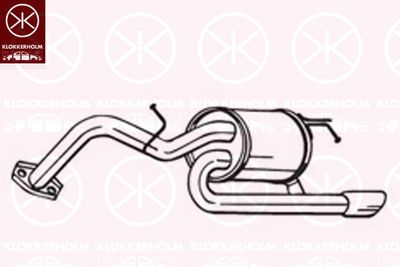 228407 KLOKKERHOLM Глушитель выхлопных газов конечный