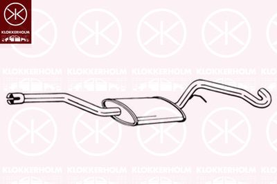 284813 KLOKKERHOLM Средний глушитель выхлопных газов