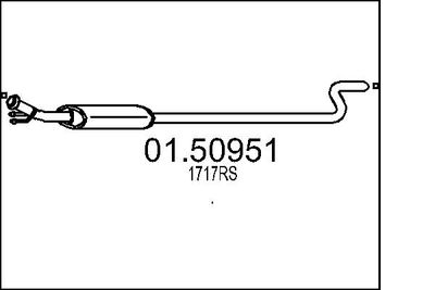 0150951 MTS Средний глушитель выхлопных газов