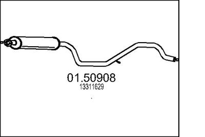 0150908 MTS Средний глушитель выхлопных газов
