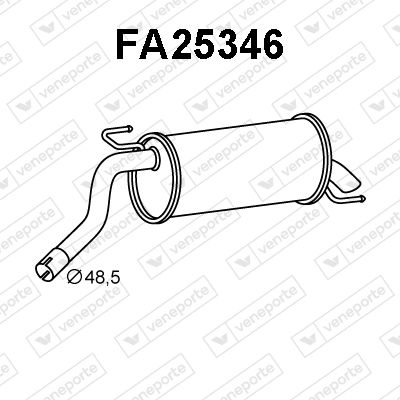 FA25346 VENEPORTE Глушитель выхлопных газов конечный