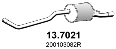 137021 ASSO Глушитель выхлопных газов конечный