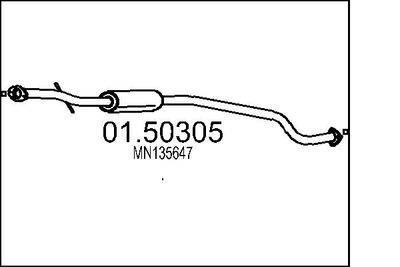 0150305 MTS Средний глушитель выхлопных газов