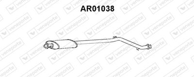 AR01038 VENEPORTE Средний глушитель выхлопных газов