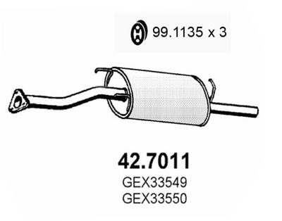 427011 ASSO Глушитель выхлопных газов конечный