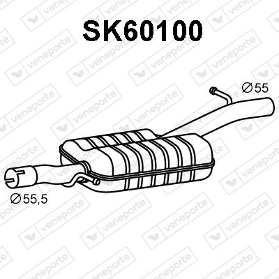 SK60100 VENEPORTE Предглушитель выхлопных газов