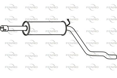 P57036 FENNO Средний глушитель выхлопных газов