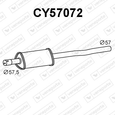 CY57072 VENEPORTE Предглушитель выхлопных газов