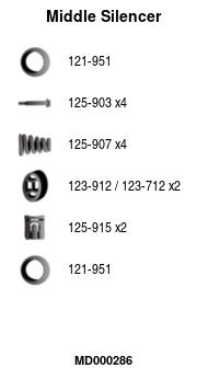 MD000286 FA1 Средний глушитель выхлопных газов