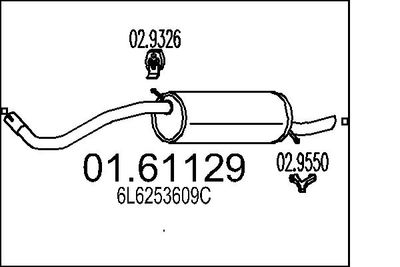 0161129 MTS Глушитель выхлопных газов конечный