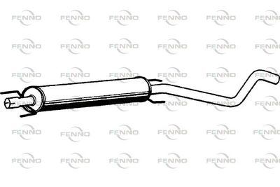 P4589 FENNO Средний глушитель выхлопных газов