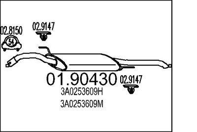 0190430 MTS Глушитель выхлопных газов конечный