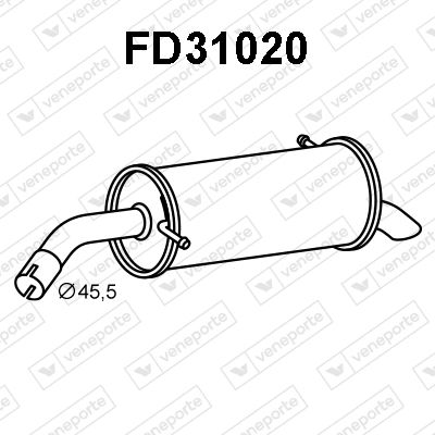 FD31020 VENEPORTE Глушитель выхлопных газов конечный