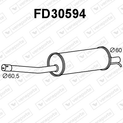 FD30594 VENEPORTE Глушитель выхлопных газов конечный