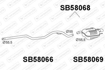 SB58068 VENEPORTE Глушитель выхлопных газов конечный