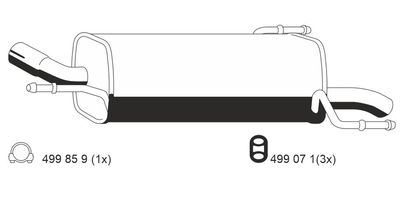 011198 ERNST Глушитель выхлопных газов конечный