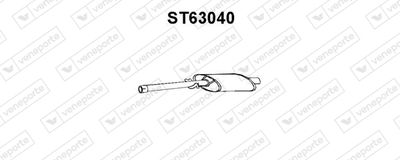 ST63040 VENEPORTE Предглушитель выхлопных газов