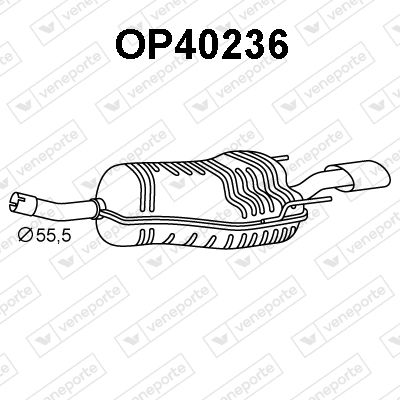 OP40236 VENEPORTE Глушитель выхлопных газов конечный