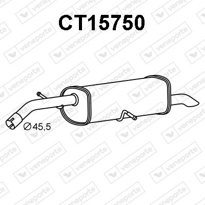 CT15750 VENEPORTE Глушитель выхлопных газов конечный