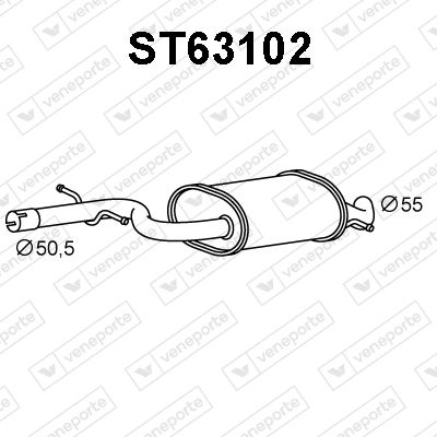 ST63102 VENEPORTE Предглушитель выхлопных газов