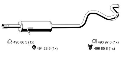 330190 ERNST Глушитель выхлопных газов конечный