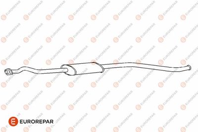 E12806F EUROREPAR Средний глушитель выхлопных газов